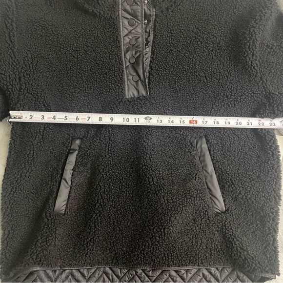 NWT ATHLETA Cozy Sherpa Snap Sweatshirt Size XL Black - Picture 15 of 16
